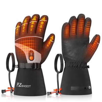 20% off EZshoot Heated Gloves for Men Women, 7.4V 3000mAh Rechargeable Electric Hand Warmers with Touchscreen, Water Resistant Heated Ski Gloves for Winter Outdoor Hunting Ice Fishing w/code 88JY5KCY + FREE Shipping