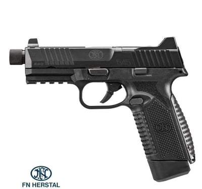 FN 545 Tactical 45 ACP 4.71" 18rd Optic Ready Pistol w/ Suppressor Height Night Sights Black - $906.99 (Free S/H on Firearms)