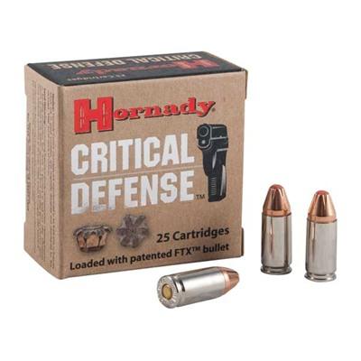 Hornady Critical Defense Ammo 9mm 115Gr FTX 25 Rd - $22.49 
