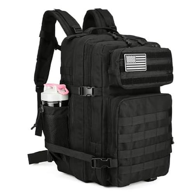 HongXingHai 45L Military Tactical Backpacks 3 Days Assault Pack Bag Fitness Rucksack Bug Out Bag Hiking Treeking (Black) - $16.49 + FREE Shipping