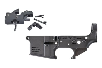 Partisan Triggers Disruptor AR-15 3 Position Drop In Forced Reset Trigger + Dirty Bird NOLO AR-15 Stripped Forged Lower Receiver - $289.95 (FREE Shipping over $50)