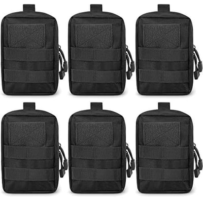 Gogoku 6-Pack Molle Pouch Tactical Molle Pouches Compact Utility EDC Waist Bag Pack Black - $9.99 50% off with code "D6TY4A7F" + FREE Shipping