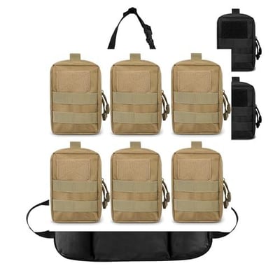 Gogoku 6-Pack Molle Pouch Tactical Molle Pouches Compact Utility EDC Waist Bag Pack Khaki - $9.99 50% off with code "MP5XWSRB" + FREE Shipping
