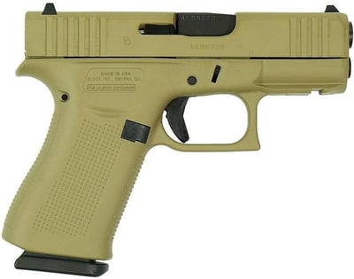 Glock G43X 9mm 3.41" Barrel 10 Rnds Flat Dark Earth - $477.99