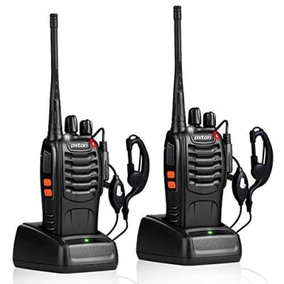 Rechargeable Long Range Two-Way Radios with Earpieces, 2-Way Radios UHF Handheld Transceiver Walky Talky with Flashlight Li-ion Battery and Charger（2 Pack） - $19.99 + FREE Shipping