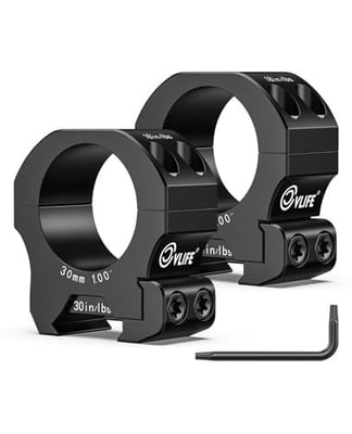 CVLIFE Precision Medium 30mm Scope Rings Mount Compatible with Picatinny Rails and More 2 Pieces - $13.99 + FREE Shipping