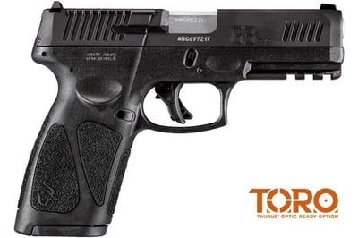 Taurus G3 9mm BK/BK 4.0" Barrel 1x15, 1x17 RDS Optic Ready - $269.99