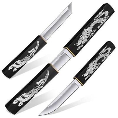 Purple Dragon Tanto Fixed Blade Knife, Bushcraft & Survival Full Tang - $23.98 (coupon price) + FREE Shipping