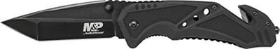 Smith & Wesson M&P 8.9" High Carbon S.S. Folding Knife with 3.8" Tanto Point Blade and Aluminum Handle Black - $24.44 + FREE Shipping