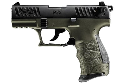 Walther P22Q Military 22LR Rimfire Pistol with OD Green Frame - $199.99 