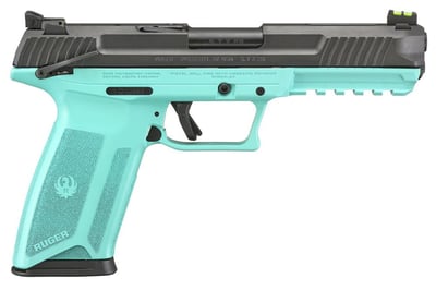 Ruger 57 5.7x28mm Pistol with Turquoise Frame and Black Slide - $419.99 (Free S/H on Firearms)