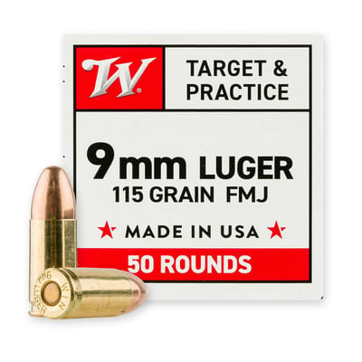 Winchester 9mm Ammo 115 Grain Full Metal Jacket 1000 Rounds - $205 