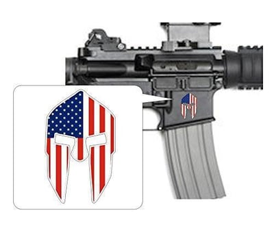 3 - Spartan Helmet Vinyl Decals Stickers AR-15 Stealthy Black Ops American Flags - $3.99 + Free Shipping (Free S/H over $25)