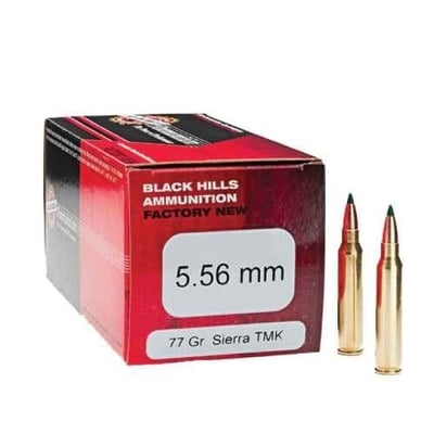 Black Hills 5.56 77 Gr TMK Sierra MatchKing 50 rounds - $69.95