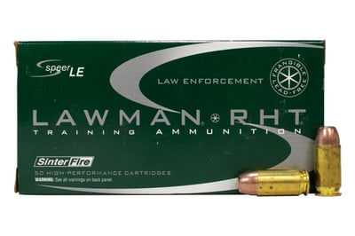 Speer 45 ACP 155 gr Frangible Lawman RHT Police Trade Ammo 50/Box - $16.99
