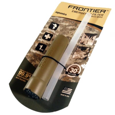 Aquamira Technologies Frontier Emergency Filter OD Green - $5.22 (add on) (Free S/H over $25)
