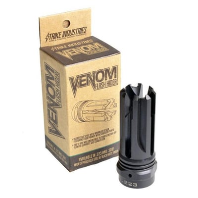 Strike Industries AR-15 Venom Flash Hider .223/5.56 1/2x28 Steel Matte Black - $29.95