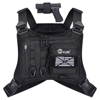 CVLIFE Tactical Chest Pack with Pistol Holster, Lightweight - $20.39 w/code "4BX2SJEJ" + FREE Shipping