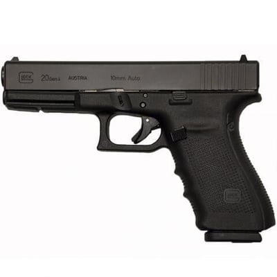 GLOCK 20 Gen4 10mm Semi-Auto Pistol 4.6" 15 Rounds Black - $579  ($7.99 Shipping On Firearms)