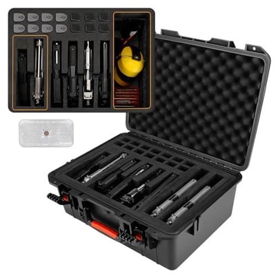 TIGERKING Pistol Case for 8 Pistols & 14 Magazines – Waterproof Hard Shell Pistol Case with Pre-Cut Foam and Desiccant, Storage Gun Cases for Handguns Glock, SIG Sauer, Smith & Wesson - $69.99 + FREE Shipping