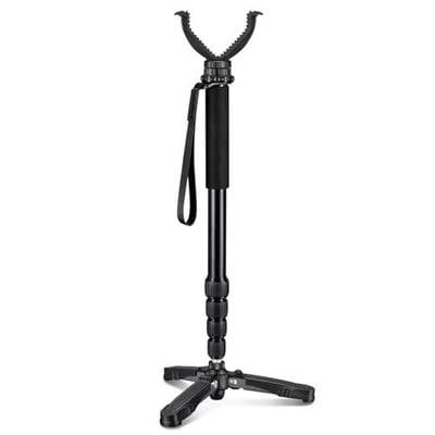 45% off CVLIFE Hunting Monopod Shooting Stick, Shooting Rest Hunting Tripod Gun Rifle Rest, Adjustable Aluminum 20.5"-66.1" with Tiltable and Rotatable Tri-Stand Tripod Base and Rubber V Yoke for Outdoor w/code I3JWD5FK - $27.49 + FREE Shipping