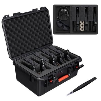 20% off CVLIFE Gun Cases for Handguns, 18" Pistol Case Holds Multiple Handguns/Mags/Bullets, Hard Shell Pistol Case Heavy Duty Firearm Case for Range Trips, Waterproof & Shockproof Handgun Case w/code 8RSF3573 - $55.99 + FREE Shipping