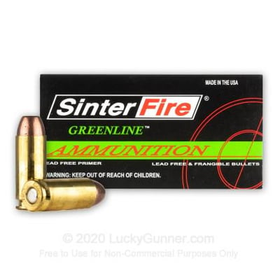 10mm Auto - 125 Grain Frangible - SinterFire GreenLine - 50 Rounds - $36.00