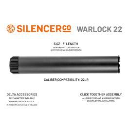 SilencerCo Warlock 22 Suppressor - $199.75