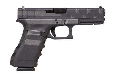 Glock 17 Gen3 9mm Semi-Auto Pistol with Custom Black Stealth American Flag Finish - $549.99 (Free S/H on Firearms)