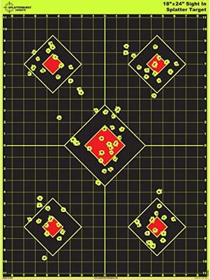 Splatterburst Targets - 18 x 24 inch - Sight in Splatter Target - Easily See Your Shots Burst Bright Fluorescent Yellow Upon Impact - Made in USA (50 Pack) - $79.99 + FREE Shipping