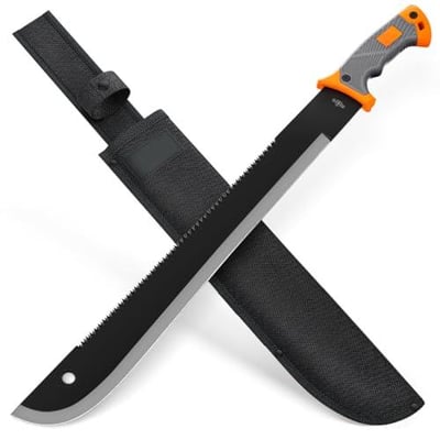 Machete with Saw 25” Heavy Duty Tool & Sheath Ergonomic No-Slip Handle - $29.9 + FREE Shipping