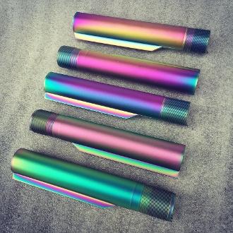 Oilslick PVD Rainbow Neochrome Ar15 Mil Spec Buffer Tube 6pos - $59.37