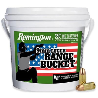 REMINGTON - UMC 9mm Luger 115gr Full Metal Jacket 350/Bucket - $94.99 