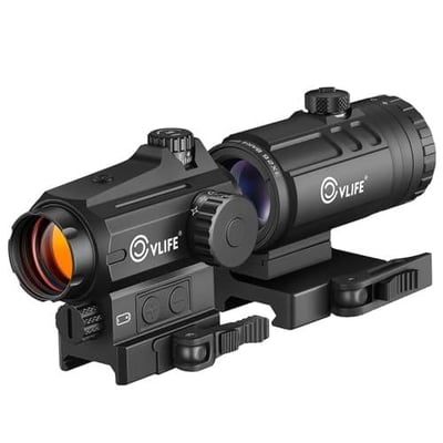 35% off CCVLIFE EagleTalon Multi Reticle Auto-Brightness Red Dot and 3X Magnifier Combo,2.95in Eye Relief,25MM Large Lens Motion Awake Red Dot Sight with QD Mount, Compact Magnifier with Flip-to-Side Mount w/code 7G7R4UPH - $110.49 + FREE Shipping