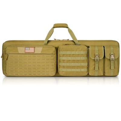 40% off CVLIFE 42” Soft Rifle Case, Double Rifle Bag, Gun Case for Rifle, Long Gun Bag Rifle Backpack with Lockable Compartment and Molle System for Outdoor Hunting Shooting Range w/code RCPGWB7Y - $35.99 + FREE Shipping