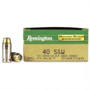 Remington Golden Saber Bonded 165 Grain Hp Nickel Plated Brass .40 Sw 50 rds - $42.99 