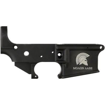 Anderson Manufacturing AR-15 Stripped Lower Receiver .223/5.56 Molon Labe Mil-Spec Open Trigger Aluminum Black - $59