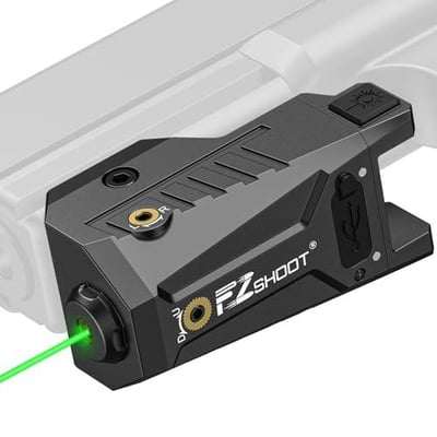 40% off EZshoot Compact Pistol Laser Sight, Green/Red Laser Gun Sight with Adjustable Slide Rail, Rechargeable Low Profile Laser for Pistol Compatible with 21MM Picatinny Rail w/code AWMKN6G4 - $11.99 + FREE Shipping
