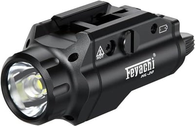 Feyachi HL-20 Pistol Light 1500 Lumen Upgrade LED Weapon Light Compact Rail Mounted Handgun Tactical Flashlight Rail Locating Keys for Picatinny, Black - $28.79 + FREE Shipping
