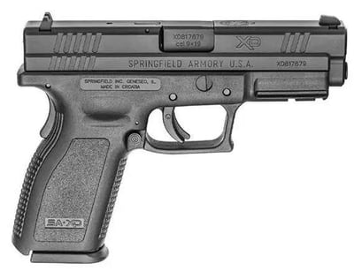 Springfield Armory XDD9101HC XD Service Defender Legacy 9mm Luger Caliber with 4" Barrel, 16+1 Capacity, Black Finish Picatinny Rail Frame, Serrated Black Melonite Steel Slide & Polymer Grip - $334.48