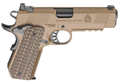 Springfield Armory 1911 TRP Lightrail & Carry Contour, .45acp, 4.25" Barrel, 3- 7rd Magazines, Coyote Brown, Pistol - $1350 