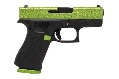 Glock 43X 9mm Pistol with Zombie Green Glitter Finish Slide - $629.99 (Free S/H on Firearms)