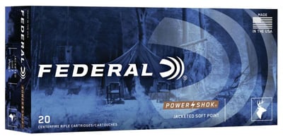 Federal Power-Shok 150 gr Jacketed Soft Point .300 Blackout Ammo, 20/box - 300BLKB - $19.99