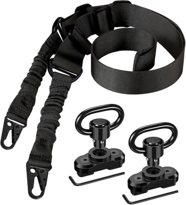 50% off CVLIFE Two Point Sling with Anti-Rotation Sling Swivels, Adjustable Length, Traditional Sling with 2 Pack Sling Swivels w/code OJEJYM7R - $5.99 (Free S/H over $25)