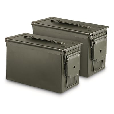 U.S. Military Surplus Waterproof M2A1 .50 Caliber Ammo Can, 2 Pack, Used - $29.69 (Buyer’s Club price shown - all club orders over $49 ship FREE)