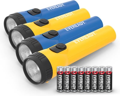Eveready 4-Pack LED Flashlight Multi-Pack, Batteries Included - $6.90 + FREE Shipping