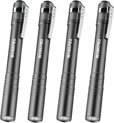 WORKPRO LED Pen Light Set with High Lumens, 8AAA Batteries Included (4-Pack) - $8.99 + FREE Shipping