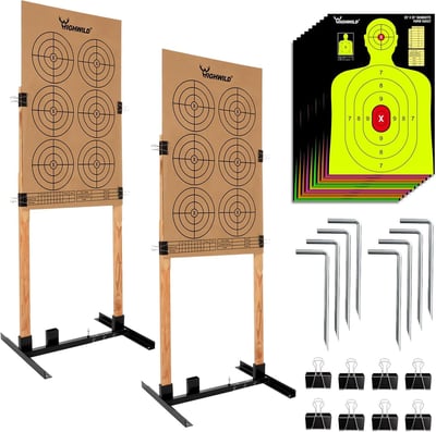 Highwild Adjustable Target Stand Base for Paper Shooting Targets Cardboard Silhouette H Shape USPSA/IPSC IDPA Practice (2 Pack) - $43.99 + FREE Shipping