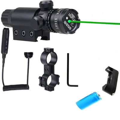 Green Dot Laer Sight with Picatinny w/ Rail & Barrel Mount Cap Pressure Switch Battery Charger - $16.99 + Free Shipping (Free S/H over $25)