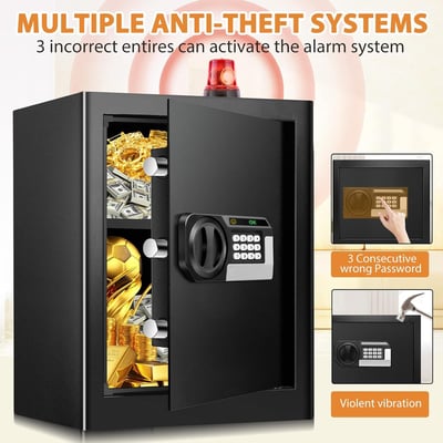 2.5 Cu ft Large Home Safe Fireproof Waterproof, Fireproof Safe - $129.99 with clipped coupon (Free S/H over $25)